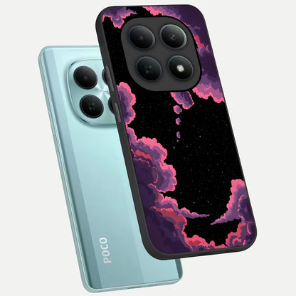  Cosmic Cloud Journey phone case For Poco M8 showing premium glass back cover with detailed artwork