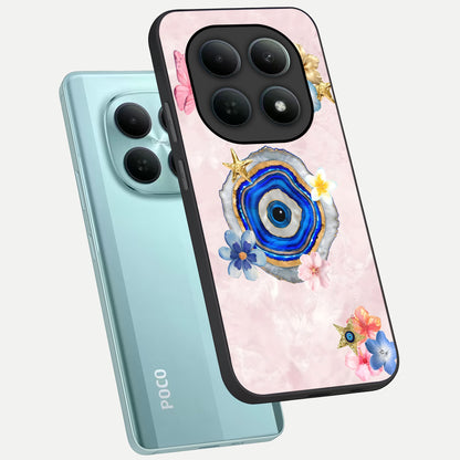  Divine Aura Bloom phone case For Poco M8 showing premium glass back cover with detailed artwork
