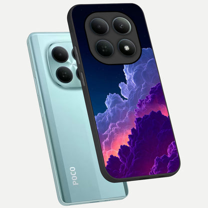 Dreamy Cloud Skies phone case For Poco M8 showing premium glass back cover with detailed artwork
