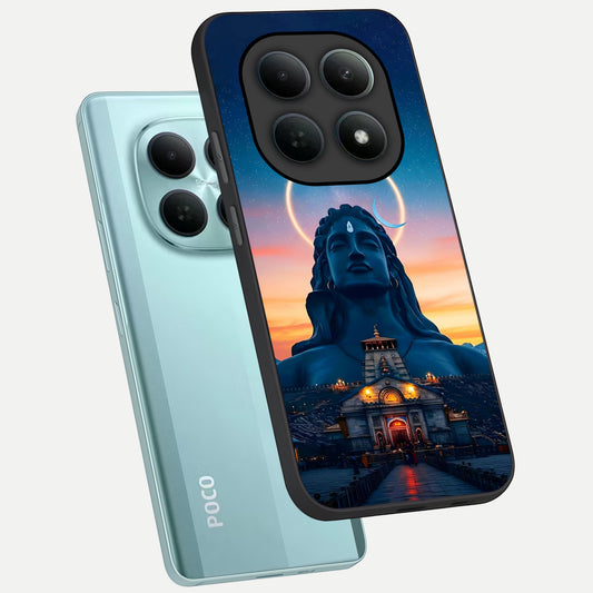  Eternal Shiva Aura phone case For Poco M8 showing premium glass back cover with detailed artwork