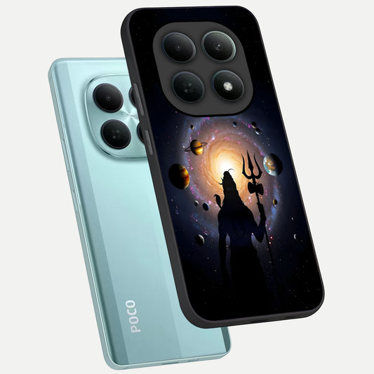  Galactic Shiva Vision phone case For Poco M8 showing premium glass back cover with detailed artwork