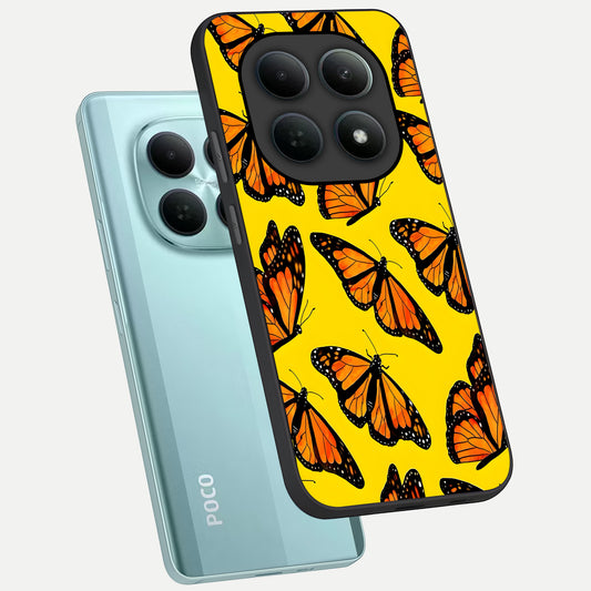  Golden Wing Flight phone case For Poco M8 showing premium glass back cover with detailed artwork