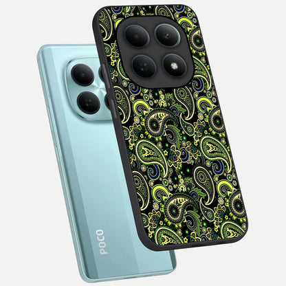  Green Lemon phone case For Poco M8 showing premium glass back cover with detailed artwork