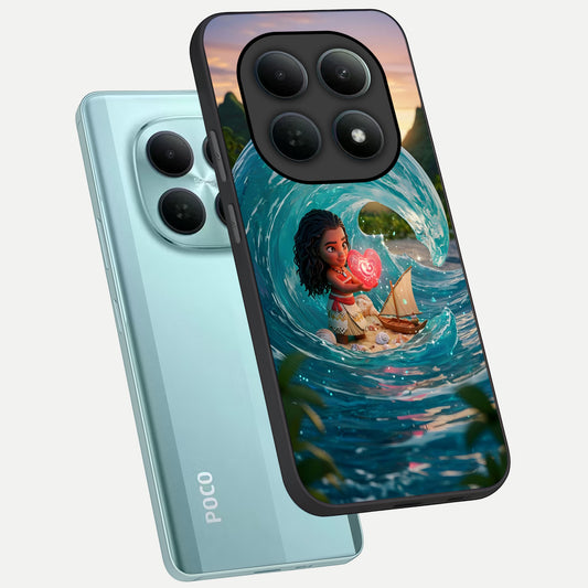  Heart of Ocean phone case For Poco M8 showing premium glass back cover with detailed artwork