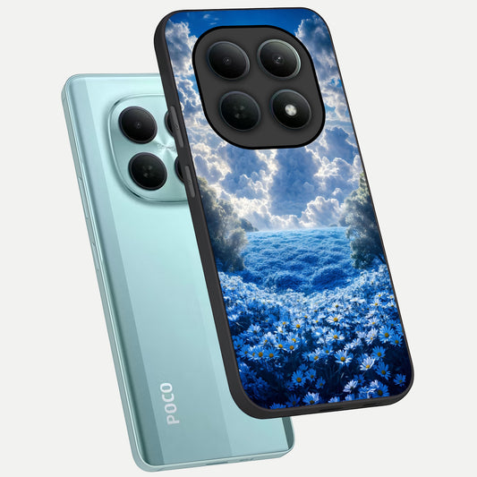  Heavenly Daisy Horizon phone case For Poco M8 showing premium glass back cover with detailed artwork