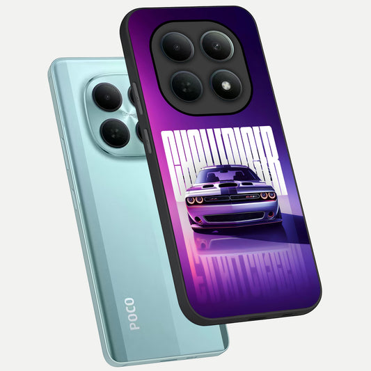  Midnight Muscle Ride phone case For Poco M8 showing premium glass back cover with detailed artwork