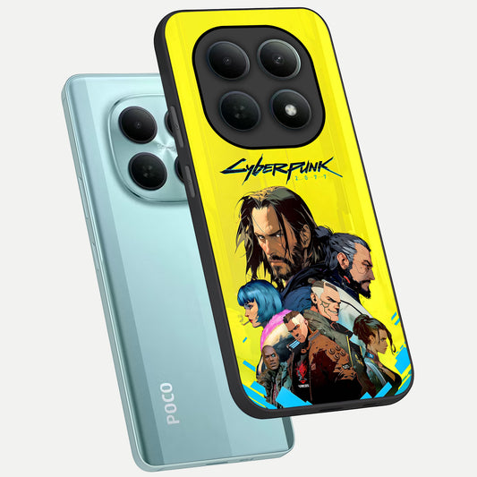  Neon Rebel Genesis phone case For Poco M8 showing premium glass back cover with detailed artwork