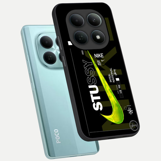  Neon Street Edition phone case For Poco M8 showing premium glass back cover with detailed artwork