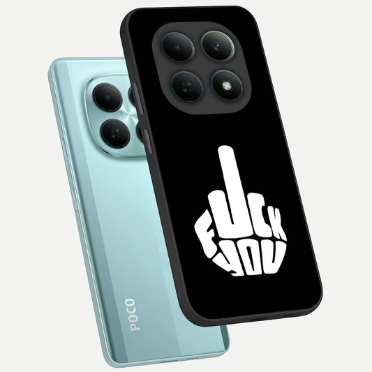  Rebel Mode On phone case For Poco M8 showing premium glass back cover with detailed artwork
