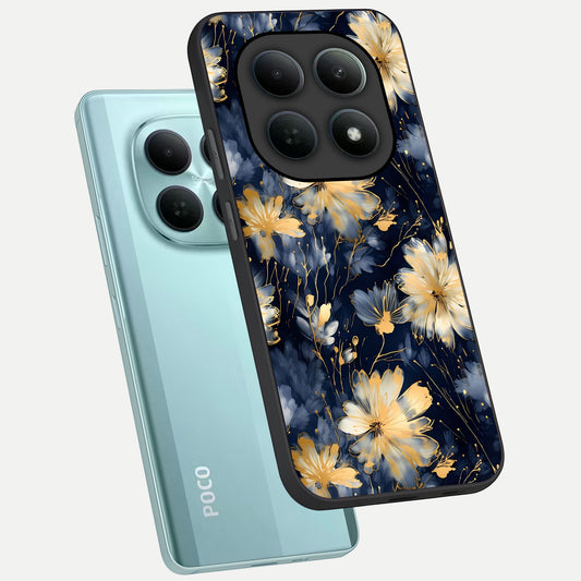  Royal Petal Dream phone case For Poco M8 showing premium glass back cover with detailed artwork