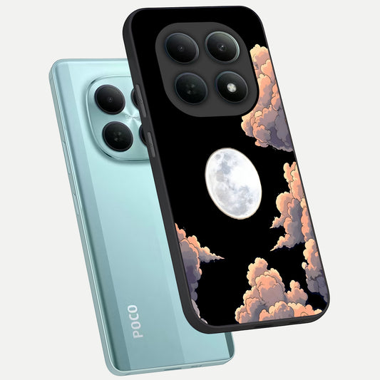  Shade Cloud Moon phone case For Poco M8 showing premium glass back cover with detailed artwork