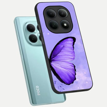  Violet Dream Wing phone case For Poco M8 showing premium glass back cover with detailed artwork