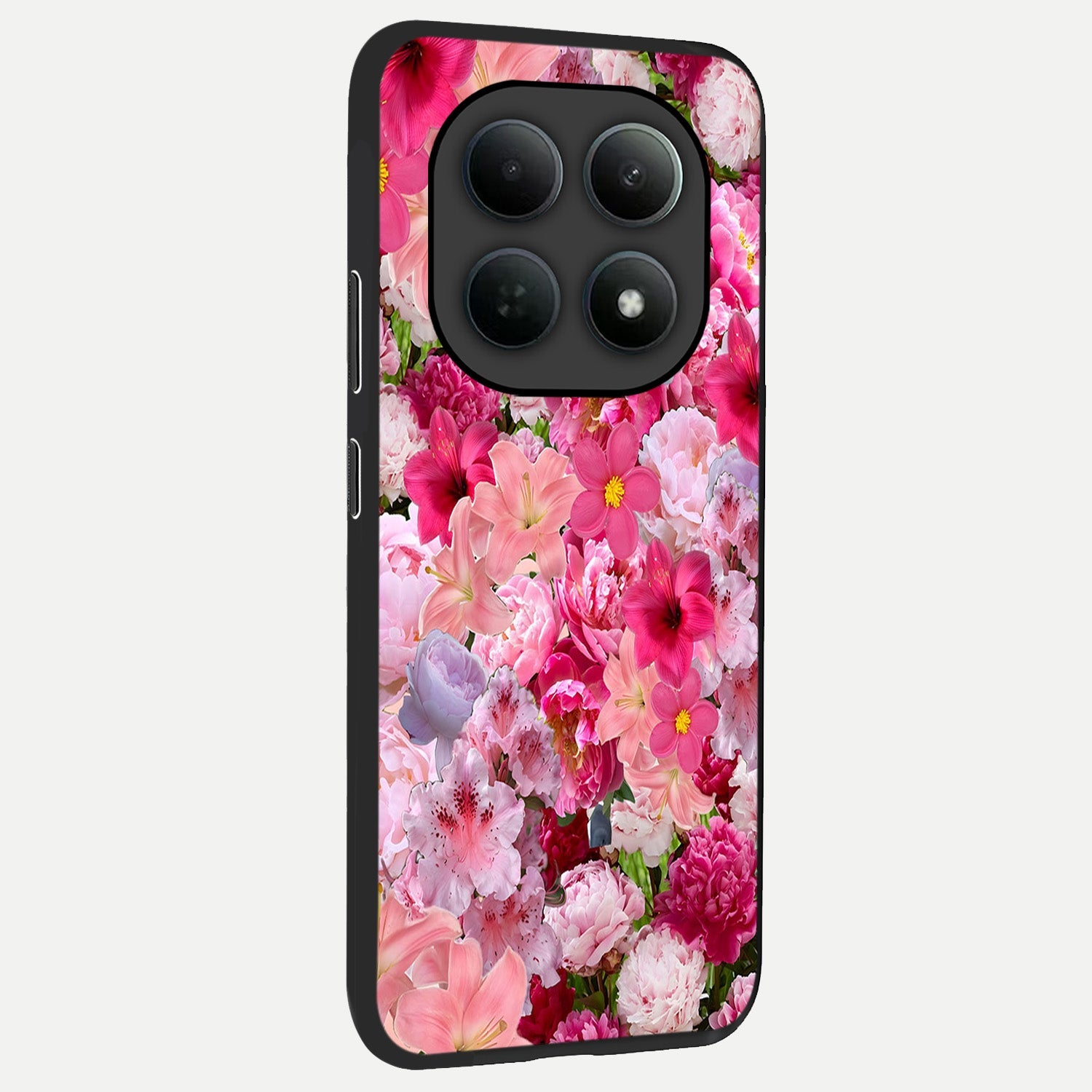  Bloom Crush Fantasy back cover For Poco M8 slim fit glass case with vibrant aesthetic design