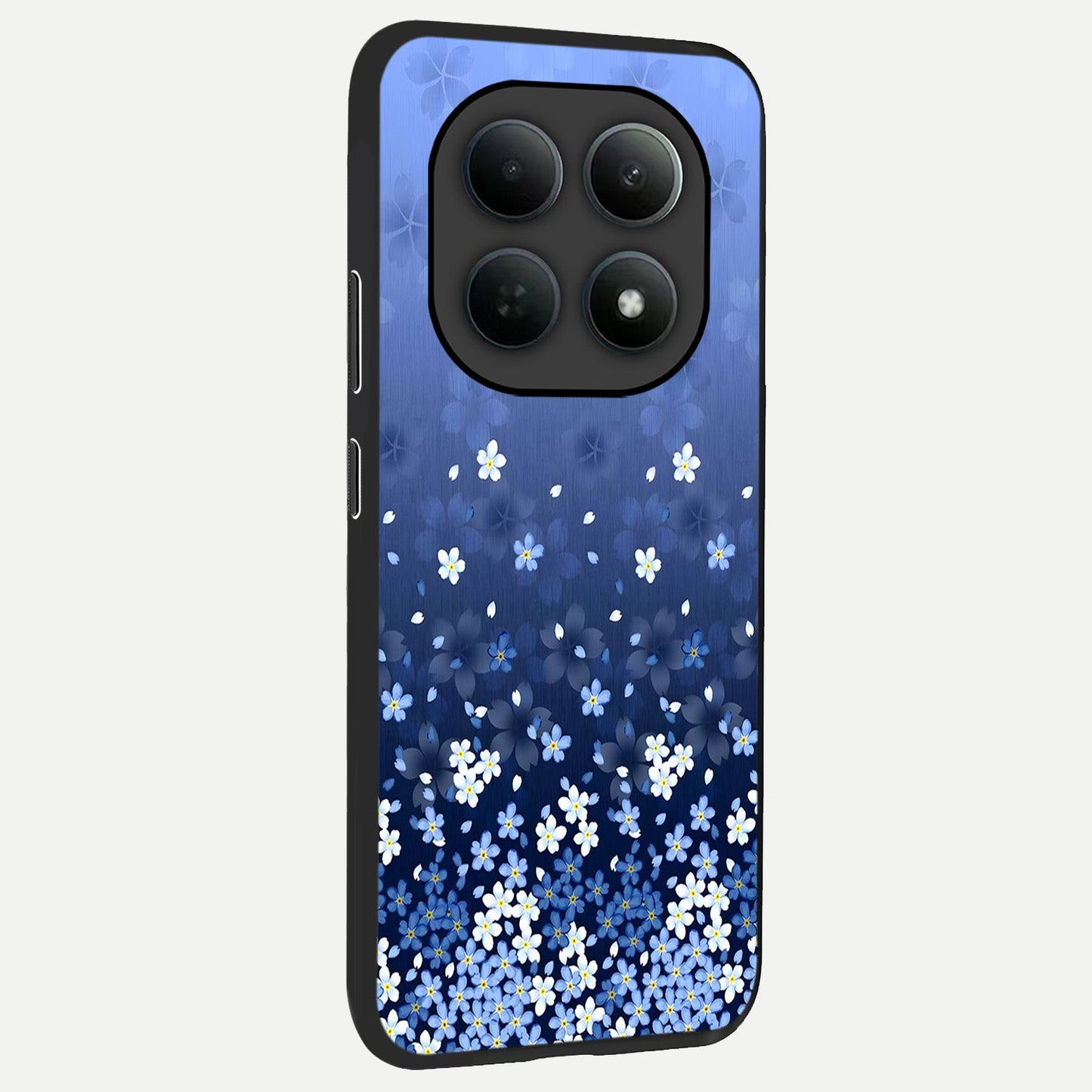  Blue Starry back cover For Poco M8 slim fit glass case with vibrant aesthetic design