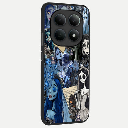  Corpse Bride Posters back cover For Poco M8 slim fit glass case with vibrant aesthetic design