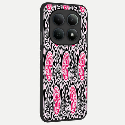  Crimson Paisley Charm back cover For Poco M8 slim fit glass case with vibrant aesthetic design