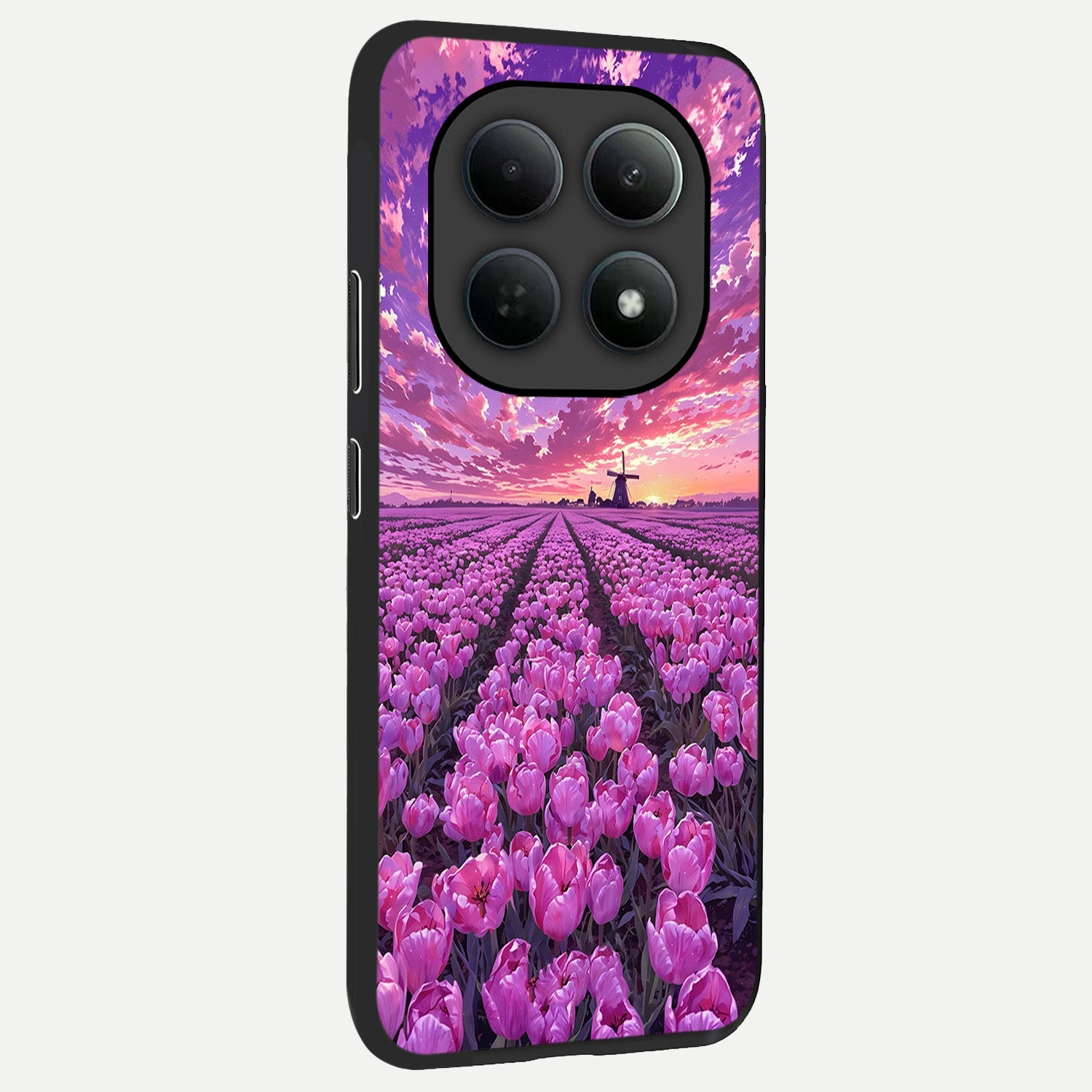  Lavender Dream Skies back cover For Poco M8 slim fit glass case with vibrant aesthetic design