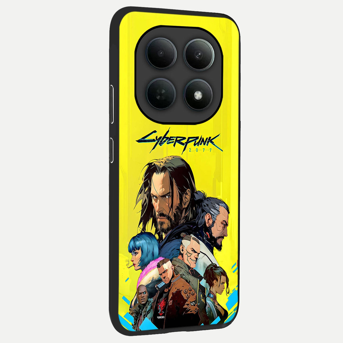  Neon Rebel Genesis back cover For Poco M8 slim fit glass case with vibrant aesthetic design