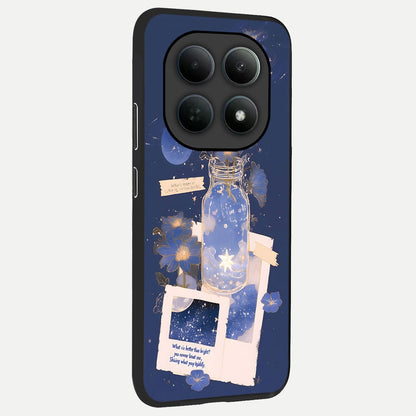  Starlit Cosmic Jar back cover For Poco M8 slim fit glass case with vibrant aesthetic design