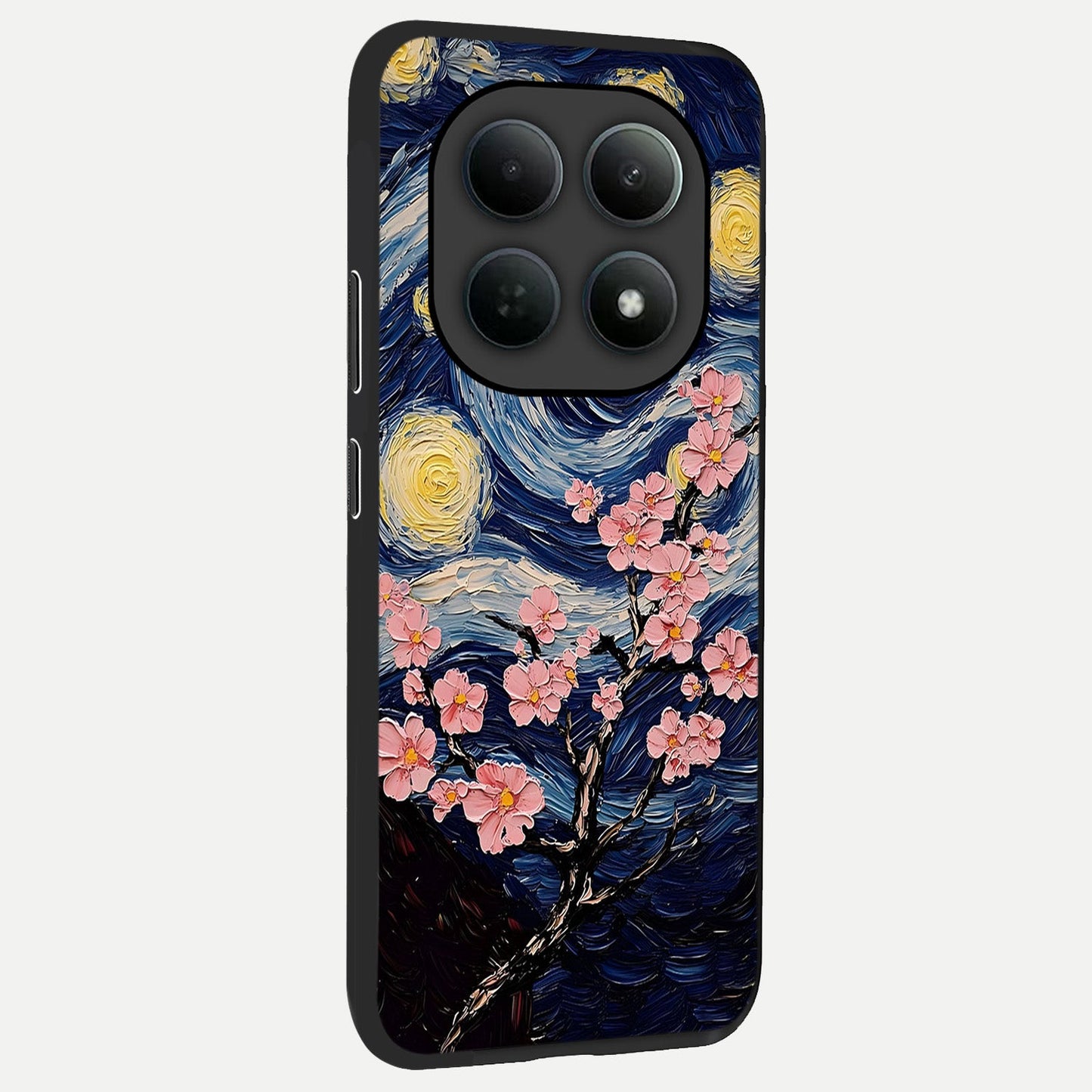  Van Gogh Scenery back cover For Poco M8 slim fit glass case with vibrant aesthetic design