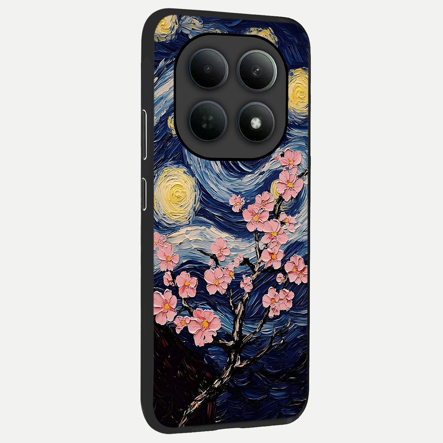  Van Gogh Scenery back cover For Poco M8 slim fit glass case with vibrant aesthetic design