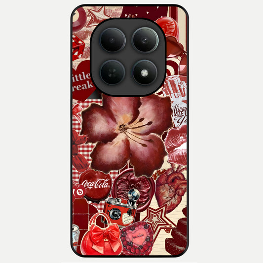 Aesthetic Little Freak Glass Case For Poco M8 Pro back cover – full design glossy printed glass finish