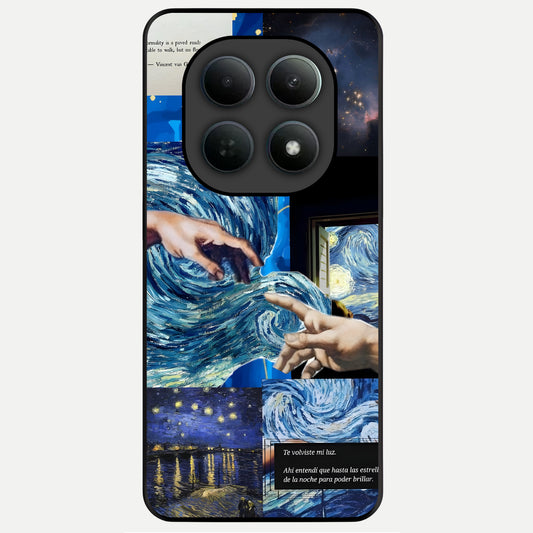  Aesthetic Vando Hands Glass Case For Poco M8 Pro back cover – full design glossy printed glass finish