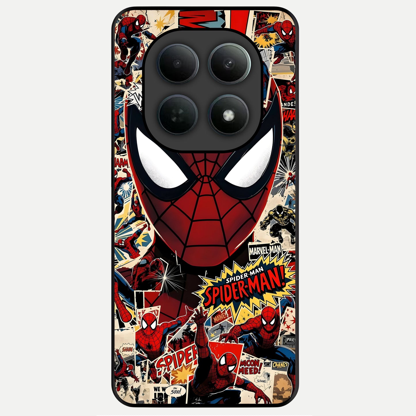  Aesthetic Wonder Spider Glass Case For Poco M8 Pro back cover – full design glossy printed glass finish