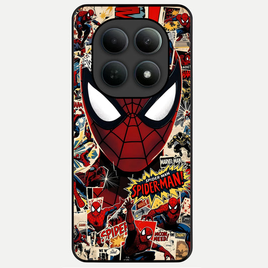  Aesthetic Wonder Spider Glass Case For Poco M8 Pro back cover – full design glossy printed glass finish
