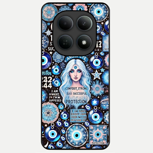  Angel Aura Shield Glass Case For Poco M8 Pro back cover – full design glossy printed glass finish