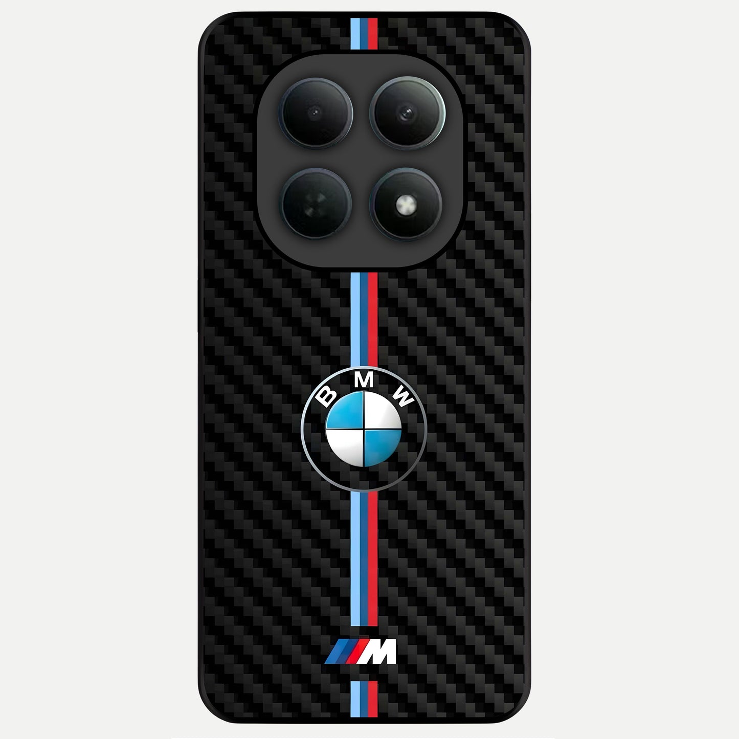  BMW Pattern Glass Case For Poco M8 Pro back cover – full design glossy printed glass finish