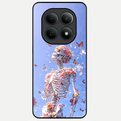  Bloom Beyond Bones Glass Case For Poco M8 Pro back cover – full design glossy printed glass finish