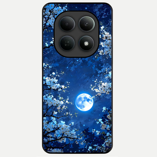  Blossom Moonlight Sky Glass Case For Poco M8 Pro back cover – full design glossy printed glass finish