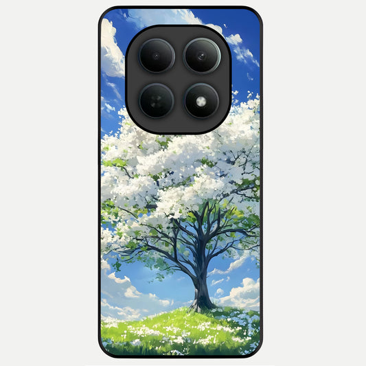  Blossom Sky Serenity Glass Case For Poco M8 Pro back cover – full design glossy printed glass finish