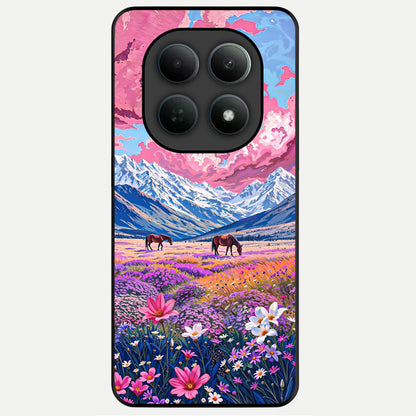  Blossom Valley Dream Glass Case For Poco M8 Pro back cover – full design glossy printed glass finish