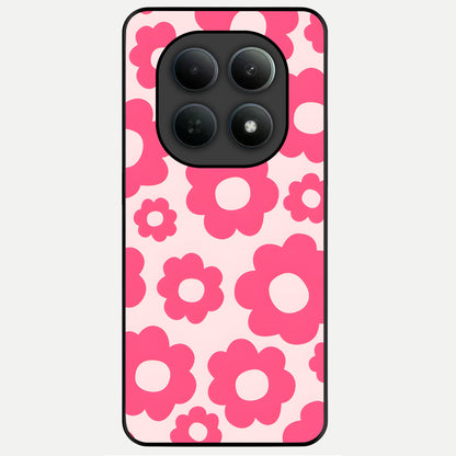  Blush Flower Pop Glass Case For Poco M8 Pro back cover – full design glossy printed glass finish