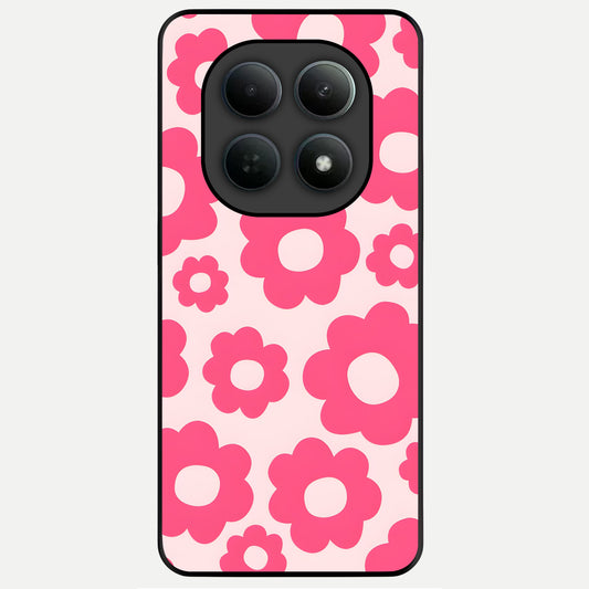  Blush Flower Pop Glass Case For Poco M8 Pro back cover – full design glossy printed glass finish