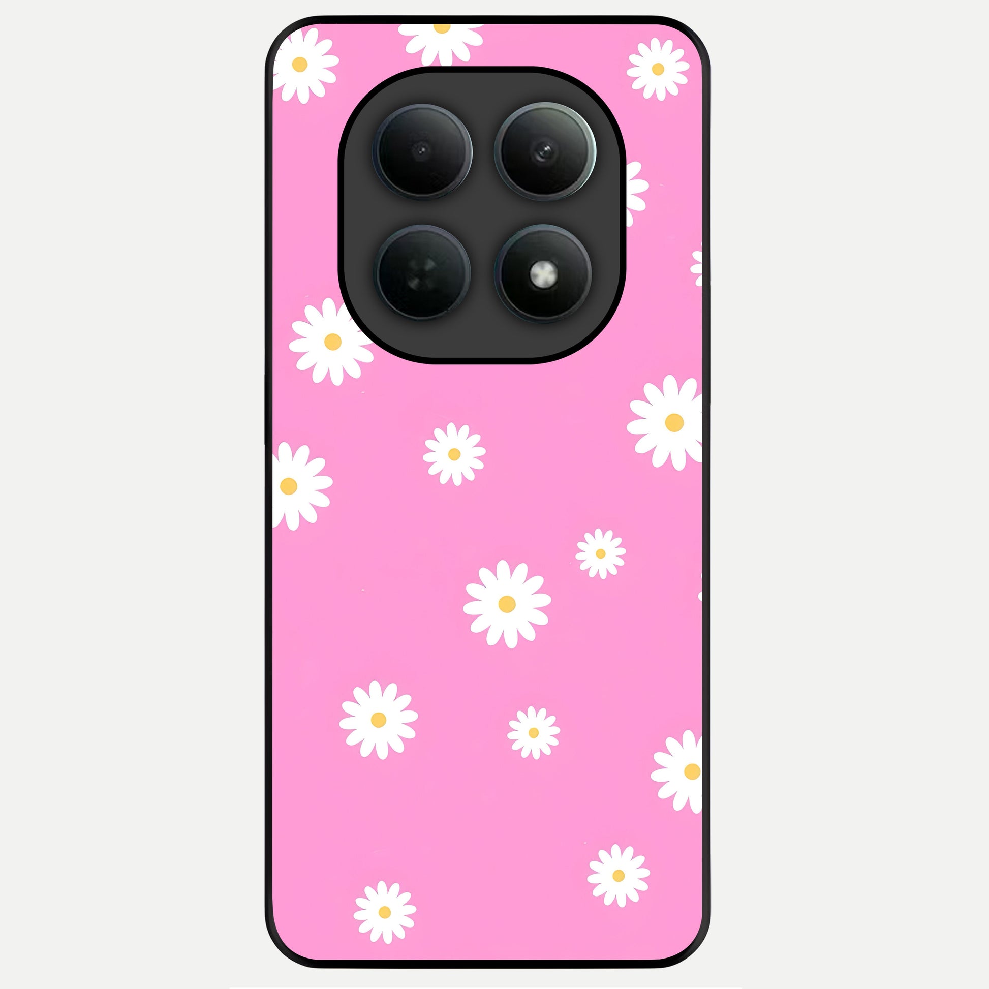  Bubblegum Daisy Pop Glass Case For Poco M8 Pro back cover – full design glossy printed glass finish
