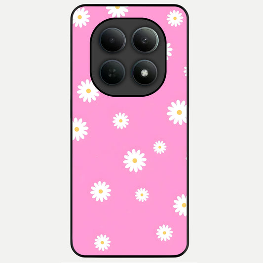  Bubblegum Daisy Pop Glass Case For Poco M8 Pro back cover – full design glossy printed glass finish