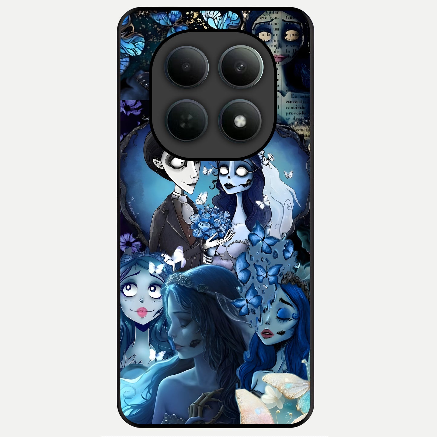  Butterfly Ghost Soul Glass Case For Poco M8 Pro back cover – full design glossy printed glass finish
