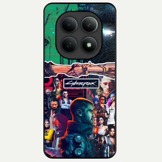  CYBERPUNK Legacy Glass Case For Poco M8 Pro back cover – full design glossy printed glass finish