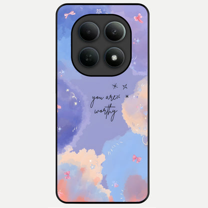  Celestial Cloud Magic Glass Case For Poco M8 Pro back cover – full design glossy printed glass finish