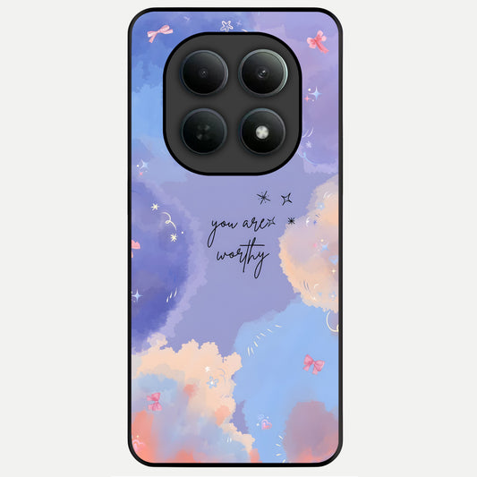  Celestial Cloud Magic Glass Case For Poco M8 Pro back cover – full design glossy printed glass finish