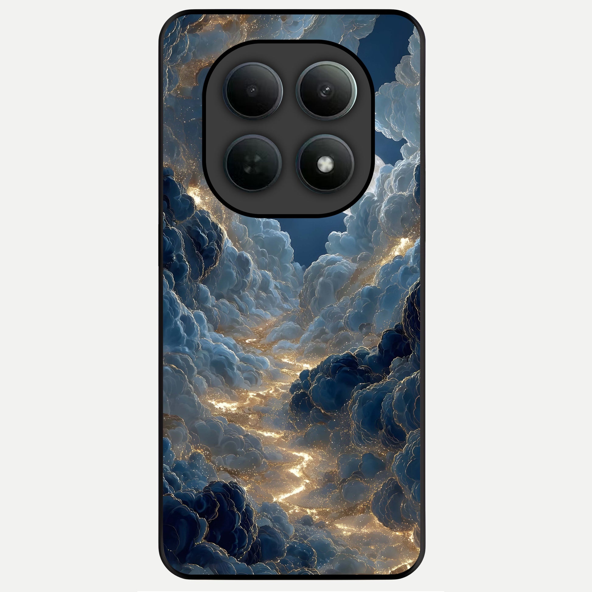  Celestial Cloud Road Glass Case For Poco M8 Pro back cover – full design glossy printed glass finish