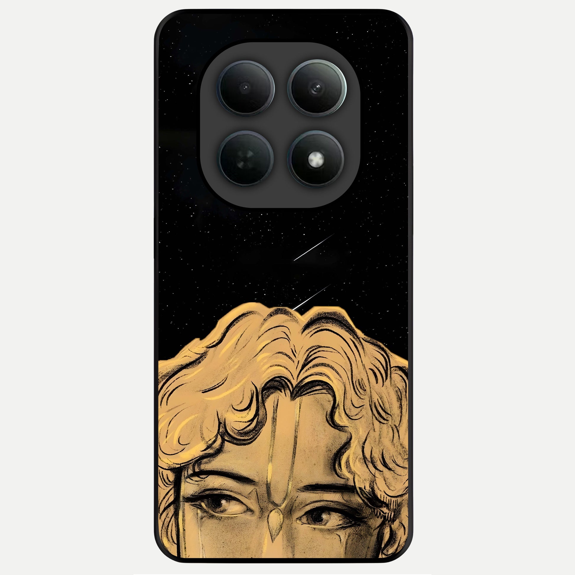  Celestial Gods Plan Glass Case For Poco M8 Pro back cover – full design glossy printed glass finish
