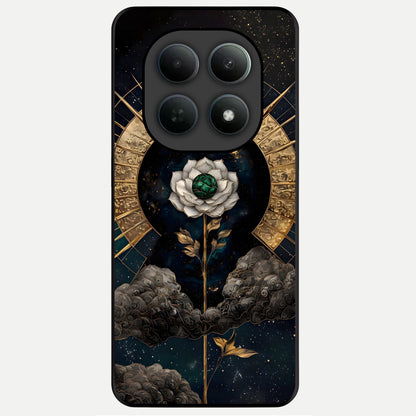  Celestial Lotus Morang Glass Case For Poco M8 Pro back cover – full design glossy printed glass finish