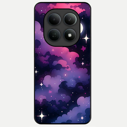  Celestial Moon Magic Glass Case For Poco M8 Pro back cover – full design glossy printed glass finish