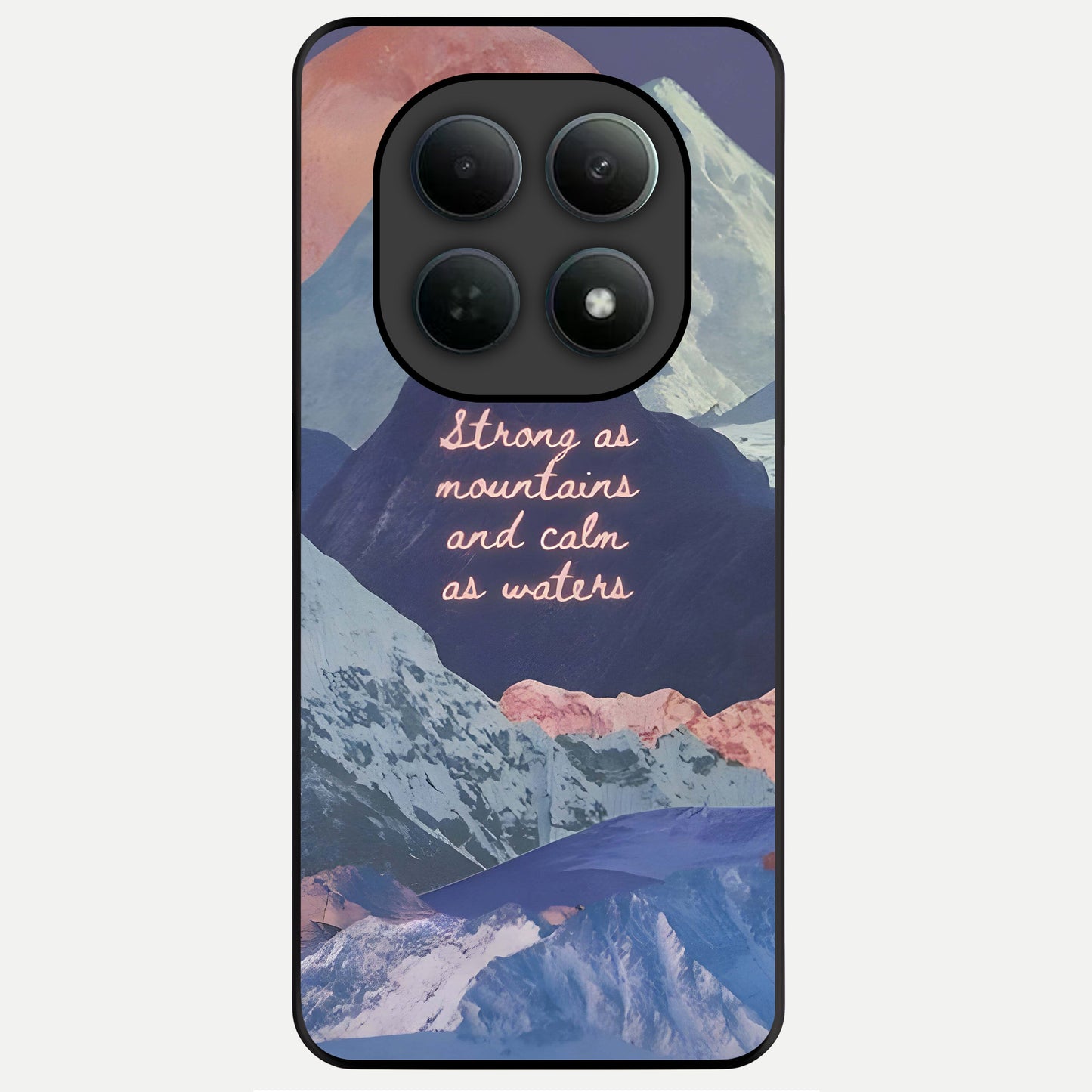  Celestial Mountain Calm Glass Case For Poco M8 Pro back cover – full design glossy printed glass finish