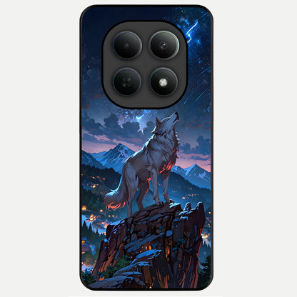  Celestial Wolf Howl Glass Case For Poco M8 Pro back cover – full design glossy printed glass finish