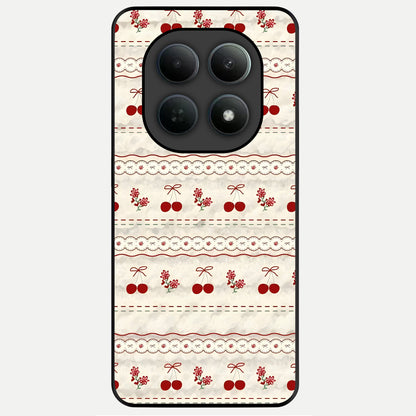  Cherry Bloom Charm Glass Case For Poco M8 Pro back cover – full design glossy printed glass finish